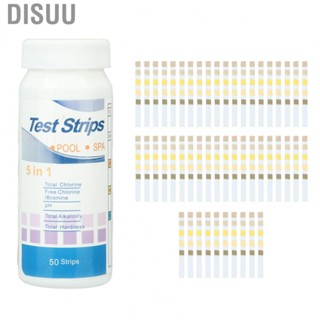 Disuu 50pcs Swimming Pool Test Papers 5 In 1 Test Water Quality PH Cl Total Alkali HG