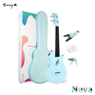 2023 Enya ชุดอูคูเลเล่ คาร์บอนไฟเบอร์ 23 นิ้ว พร้อมเคส