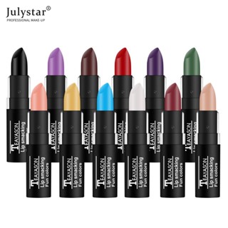 JULYSTAR 12 Colors Matte Lipstick Green Purple Black Lip Stick Beauty Long Lasting Waterproof Lip Cosmetic For Halloween Party