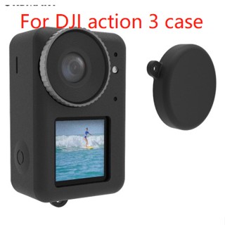 เคสซิลิโคน สําหรับ DJI Osmo Action 3/Action 4 กระจกนิรภัย ป้องกันหน้าจอ ฟิล์มป้องกันเลนส์ ฝาครอบ สําหรับ DJI Action 3 อุปกรณ์เสริม