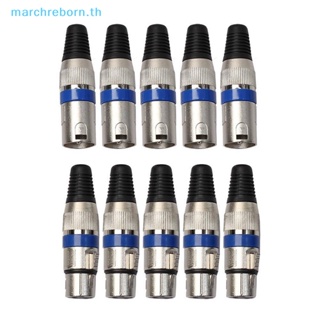 # ขายดีที่สุด # ปลั๊กแจ็คเชื่อมต่อสายไมโครโฟน XLR 3Pin ตัวผู้ และตัวเมีย 10 ชิ้น