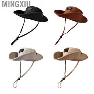 Mingxiu Woman Bucket Hat Wide Brim Adjustable Strap Portable Lightweight Soft Cotton Summer Fishing Hat