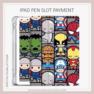 เคส ลายการ์ตูนอนิเมะ Marvel น่ารัก สําหรับ iPad air1 2 3 4 5 mini6 iPad 10.2 gen7 8 9 gen10 iPad pro11 2021 2022 iPad