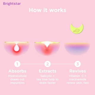 Brightstar แผ่นแปะสิว เรืองแสง กันน้ํา มองไม่เห็น รักษาสิว ใหม่