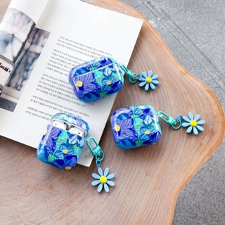 Mango เคสหูฟัง ลายดอกไม้ ดอกทิวลิป สีชมพู สีฟ้า สีแดง สีม่วง สีน้ําตาล สําหรับ AirPods 1 2 3 Pro 2 Gen 2 3 2nd 3rd