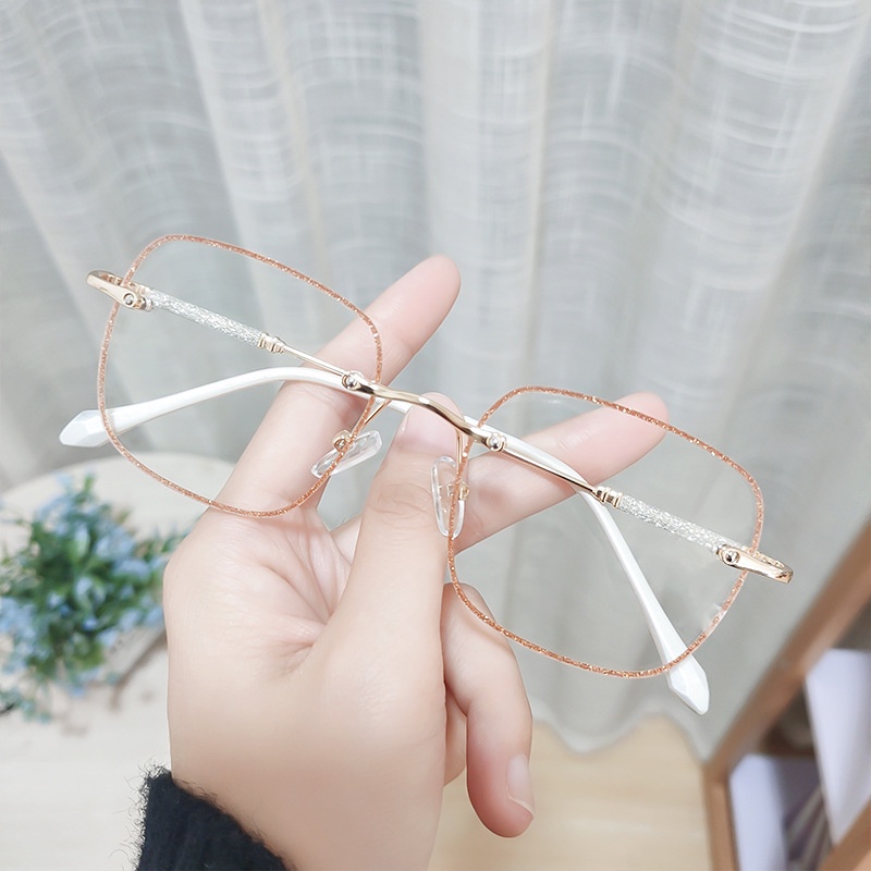 【-0°~-500°】แว่นตาสายตาสั้น ไร้กรอบ ป้องกันแสงสีฟ้า สําหรับผู้ชาย และผู้หญิง