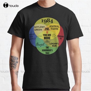 เสื้อยืด พิมพ์ลาย You Are Here - Dystopian Venn Diagram ขนาดใหญ่ สไตล์คลาสสิก สําหรับผู้ชาย และผู้หญิง