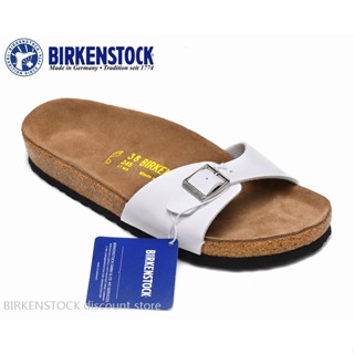 Birkenstock Madrid รองเท้าแตะลําลอง เนื้อแมตต์ สีขาว สําหรับผู้ชาย ผู้หญิง 34-44