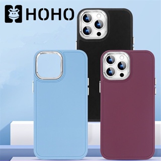 HY HOHO เคสใช้สำหรับไอโฟน ใช้สำหรับ iPhone 13 Pro Max TPU Case เคสซิลิโคน กรอบเลนส์โลหะ ปุ่มโลหะ เคสโทรศัพท์มือถือ