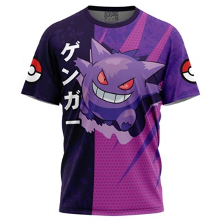 เสื้อยืด พิมพ์ลายโปเกม่อน Gengar Attack