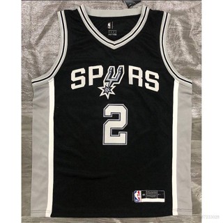 เสื้อกีฬาแขนกุด ลายทีม NBA San Antonio Spurs No.2 LEONARD ทรงหลวม สไตล์คลาสสิก สําหรับผู้ชาย และผู้หญิง