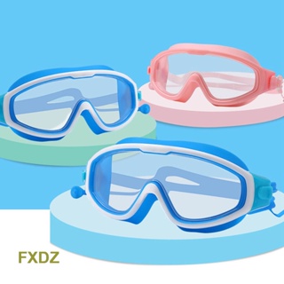 Fxdz 2 in 1 แว่นตาว่ายน้ํา กันหมอก ป้องกันรังสียูวี พร้อมที่อุดหู สําหรับเด็ก 2-16 ปี