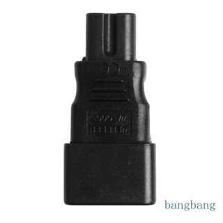 Bang อะแดปเตอร์ซ็อกเก็ต IEC 320 3-pin C14 Male to C7 Female สีดํา