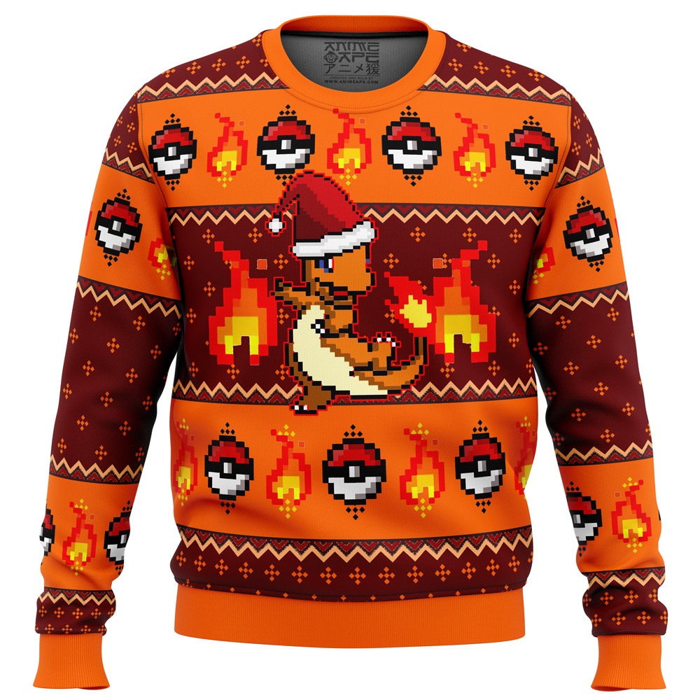 เสื้อกันหนาว Pokemon Charmander Ugly Christmas