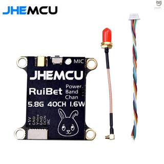 Ctoy JHEMCU RuiBet Tran-3016W 5.8G 40CH 1.6W PitMode 25mW 200mW 400mW 800mW 1600mW ปรับได้ VTX 2-6S 30X30 มม. สําหรับรีโมตคอนโทรล