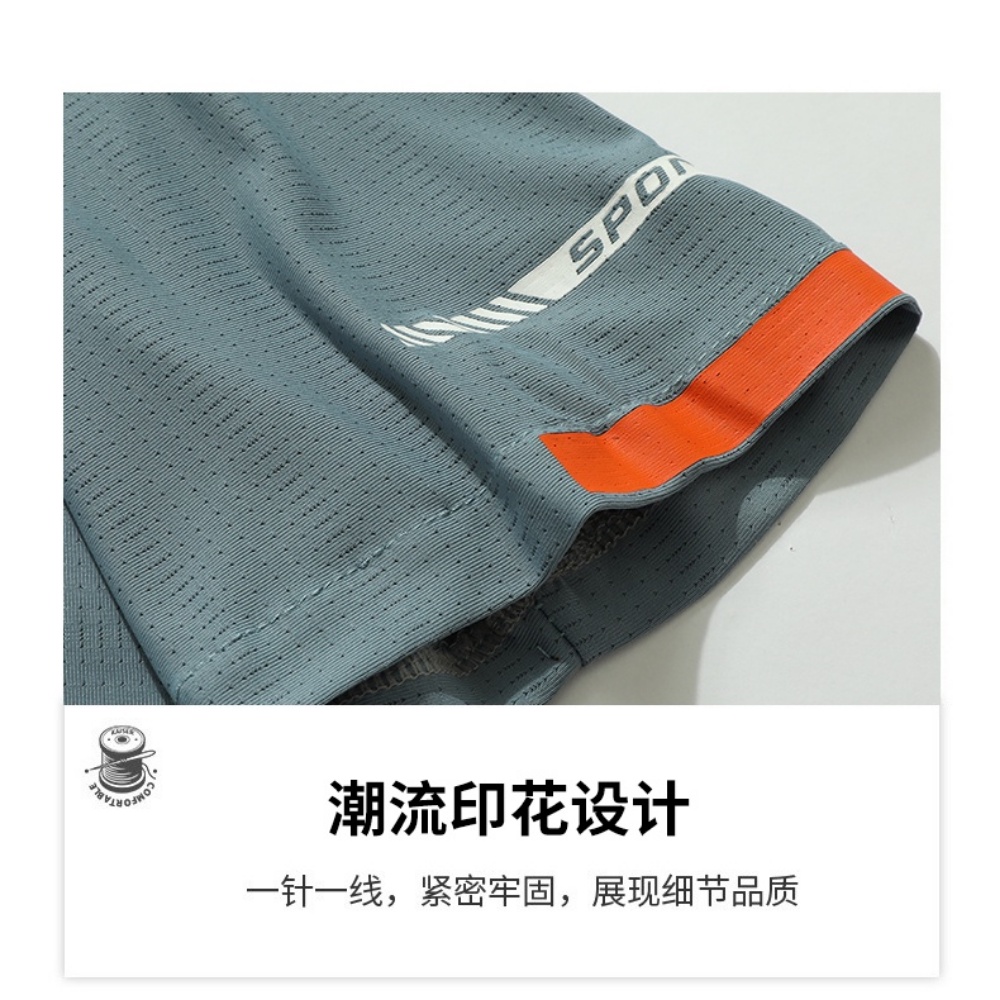 เสื้อยืดแขนสั้น แบบแห้งเร็ว เหมาะกับใส่ออกกําลังกาย สําหรับผู้ชาย - รูปที่ 5