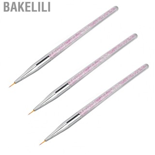 Bakelili 3Pcs/set Nail Art Liner Brush Comfortable Dustproof Multipurpose Point Drill  Pen for Home Salon