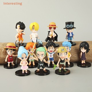 [Interesting] ฟิกเกอร์ One Piece Monkey D Luffy Boa Hancock Sanji Zoro Ace Shanks ของเล่นสําหรับเด็ก 12 ชิ้น