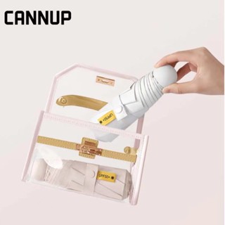 CANNUP ร่มกันฝน ร่มกันแดด ร่มกันแดดและฝน กันยูวี พับได้ UV Umbrella คุณภาพดี พร้อมกล่องเก็บ พกพาสะดวก  I22Y01S