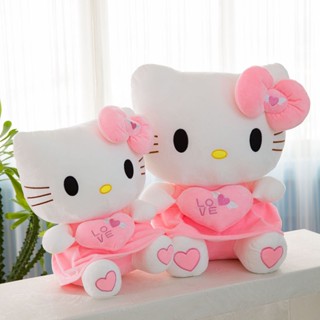 ใหม่ ตุ๊กตา Hello kitty กอด หัวใจ เฮลโลคิตตี้ ตุ๊กตานางฟ้า ส่งของขวัญวันเกิดเด็กผู้หญิง