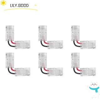 LILY แถบสายไฟ LED 2pin 6 ชิ้น สําหรับเชื่อมต่อสายไฟ LED