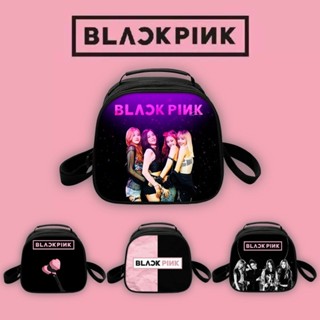 กระเป๋าใส่กล่องอาหารกลางวัน มีฉนวนกันความร้อน ลายการ์ตูนอนิเมะ Blackpink สําหรับเด็กนักเรียนผู้ชาย และเด็กผู้หญิง