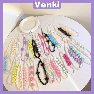 Venki - เคสโทรศัพท์ เชือกเส้นเล็ก สร้อยข้อมือ ลูกปัดหลากสีสัน หลากหลายสไตล์ ยิ้มรัก ความรัก ลูกปัดคำ สวย หลากสี เรียบง่าย เคสไอโฟนที่เข้ากันได้