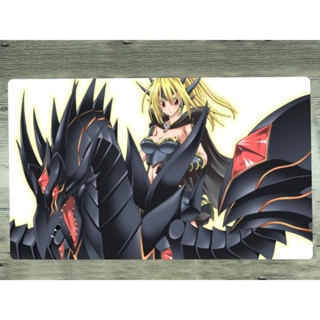 Yugioh Playmat Yu-Gi-Oh! Ccg TCG แผ่นรองเมาส์ ลายมังกร ตาแดง ความมืด สําหรับเล่นเกม