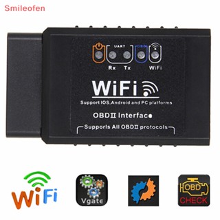 [Smileofen] Elm327 เครื่องสแกนเนอร์วินิจฉัยรถยนต์ WIFI OBDII สําหรับ iOS Android ใหม่