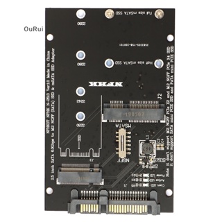 {RUI} อะแดปเตอร์แปลงการ์ด M.2 NGFF MSATA SSD เป็น SATA 3.0 2 in 1 สําหรับ PC แล็ปท็อป {OuRui.th}