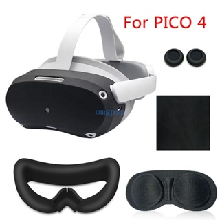 Omg ชุดอุปกรณ์เสริม VR เคสหูฟัง ซิลิโคน น้ําหนักเบา สําหรับ Pico 4 VR