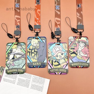 Ab สายคล้องคอ ลายการ์ตูนอนิเมะ One Piece สําหรับใส่บัตรประจําตัวประชาชน บัตรรถบัส