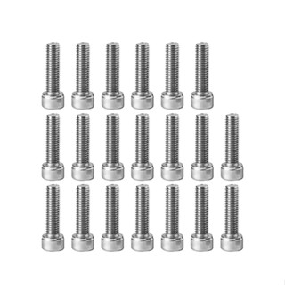 20pcs Furniture Stainless Steel Standard Threaded Industry Cylinder Building Bolts Socket Head Cap Screws