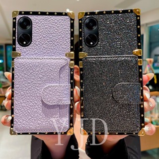 Yjd เคสโทรศัพท์หนัง กันกระแทก ขอบตรง พร้อมช่องใส่บัตร สําหรับ OPPO A98 F23 C55