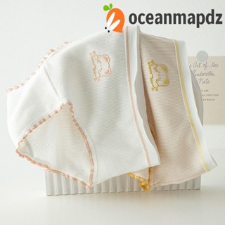 OCEANMAPDZ กางเกงชั้นใน ลายการ์ตูนหมีน่ารัก ใส่สบาย สีพื้น สําหรับเด็กผู้หญิง