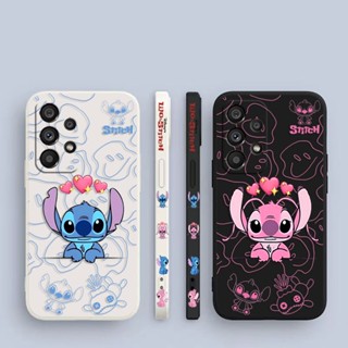 เคสโทรศัพท์มือถือ พิมพ์ลาย Lilo And Stitch มีลายด้านข้าง สําหรับ Samsung Galaxy A90 A80 A73 A72 A71 A70 A60 A54 A53 A52 A51 A50 A30 S A42 A40 A34 A33 A32 A32 A31 A30 A24 A23 5G