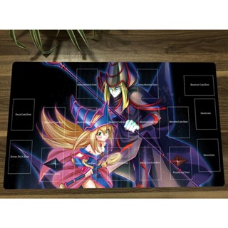 Yu-gi-oh! Playmat Dark Magician Girl &amp; Dark Magician TCG CCG แผ่นรองเมาส์ สําหรับเล่นเกม