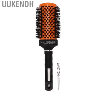 Uukendh Curling Round Brush  Smoothing Professional Styling Tool Barrel Ergonomic Safe for Blow Drying Hairdresser