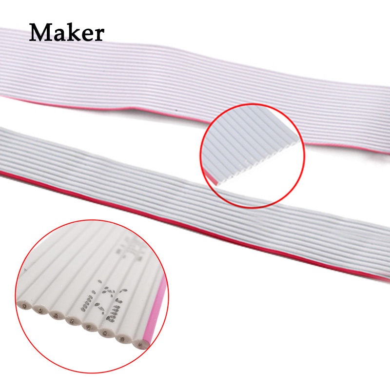 สายเคเบิลเชื่อมต่อข้อมูล 1.27 มม. สีเทา 8 10 20 40 50 64Pin 28AWG 1 เมตร สําหรับ IDC FC 2.54 มม.