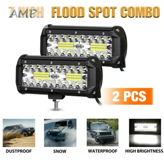 ⚡READYSTOCK⚡Brand New LED Light Bar Kits 2pcs/Set 4000LM 4WD 6500K 7inch Accessories