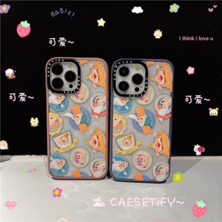 Casetify【สติกเกอร์ดิสนีย์คนแคระ】เคสโทรศัพท์มือถืออะคริลิคใส กันกระแทก ลายดอกกุหลาบแห้ง สําหรับ iPhone 11 12 13 14 Pro Max