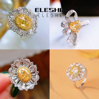 Eleshe Jewelry แหวนเงิน 925 ประดับทับทิม เครื่องประดับสตรี M102