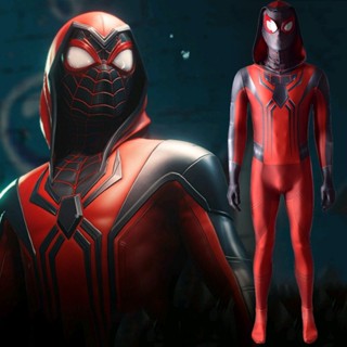 ชุดเครื่องแต่งกายฮาโลวีน PS5 Miles Spiderman Morales Red Riding Hood CCQA