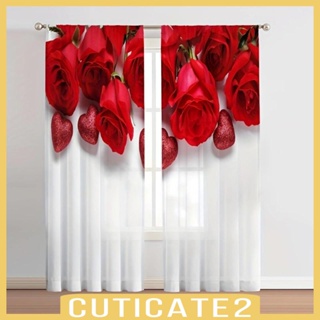 [Cuticate2] ผ้าม่าน พิมพ์ลาย 52wx95L สําหรับตกแต่งบ้าน ห้องครัว ห้องนอน