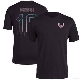 Fb 2023-2024 เสื้อยืดแขนสั้น พิมพ์ลาย Inter Miami CF Messi Football พลัสไซซ์ สําหรับผู้ชาย และผู้หญิง