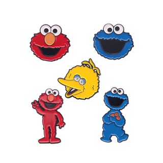 เข็มกลัด รูปการ์ตูน Sesame Street Elmo Cookie Monster น่ารัก สําหรับตกแต่ง