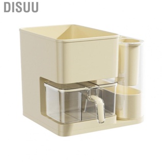 Disuu Condiment Organizer  Plastic Creamy White Durable Spice Storage Shelf Box for Home