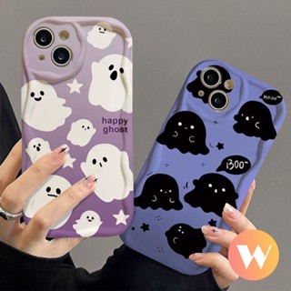 เคสโทรศัพท์มือถือ ขอบโค้ง ลายการ์ตูนผี 3D สําหรับ Vivo Y35 Y15s Y17 Y20 Y12 Y22s Y15 Y21s Y12s Y16 Y02 Y22 Y91 Y20i Y91C Y31 Y30 Y20s Y12i Y11 Y15A Y50 Y51 Y21A Y33s Y21 Y36