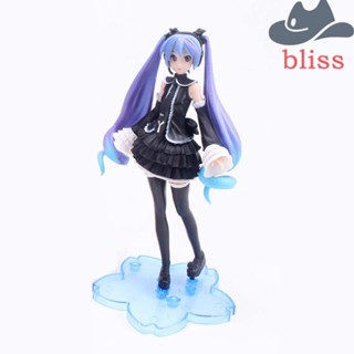 BLISS โมเดลตุ๊กตาฟิกเกอร์ Hatsune Miku ผมสีม่วง 17 ซม. สีดํา