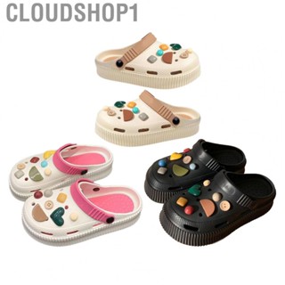 Cloudshop1 Hollow Beach Sandals  PVC Closed Toe Soft Shoes for Daily Travel